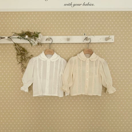 monbebe/5. pepe lace blouse S(1-2Y)-XL(7-8Y)