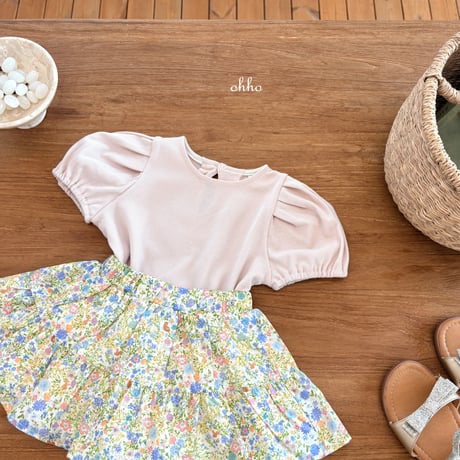 ohho/20. floral shirring skirt S-2XL