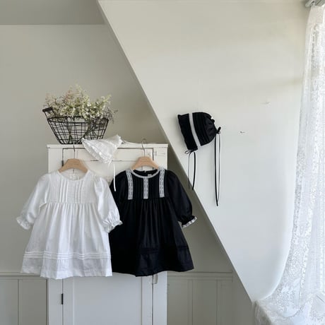 monbebe/11. satirn pin tuck kids dress S(1-3Y)-L(7-9Y)