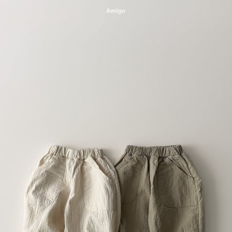 amigo/50. pin tuck natural pants XS-XL
