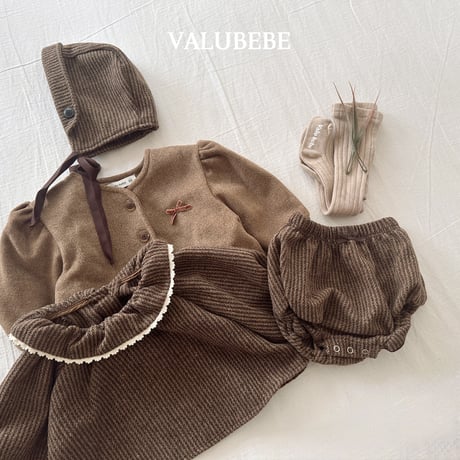 valubebe/54. herringbon fril pumpkin pants 6M-18M