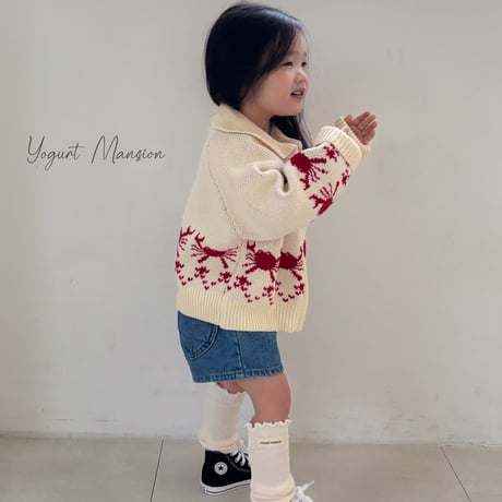yogurtmansion/4. flower knit S-XL