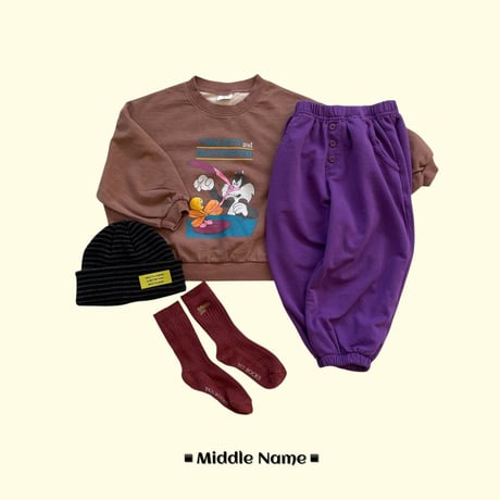 middlename/45. tweet man-to-man S-XL
