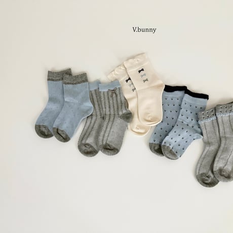 vbunny/56. tre socks set M(130-150)-XL(180-210)