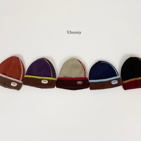 vbunny/44. terry line beanie FREE(48CM-53CM)
