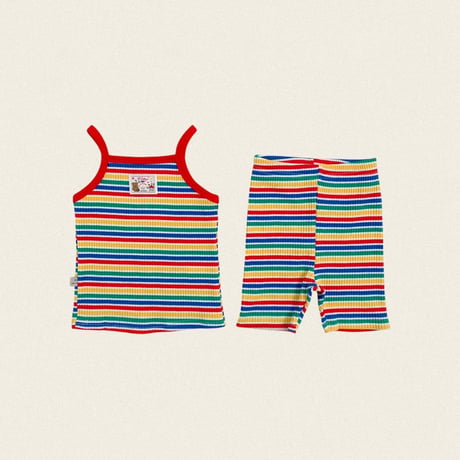 oottbebe/87. rainbow sleeveless set XS(1-2Y)-L(4-5Y)