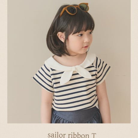 monatelier/16. sailer ribbon T-shirt S-2XL