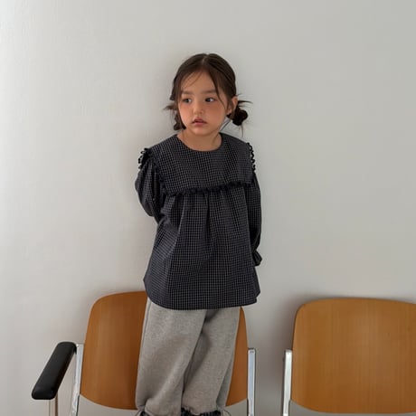 ellymolly/36. musk check blouse 5-11