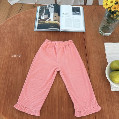 ohho/17. soft corduroy fril pants S-2XL