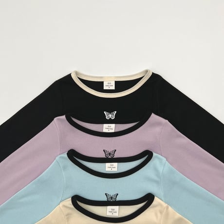 haroharo/18. butterfly two color T-shirt 2XL-4XL