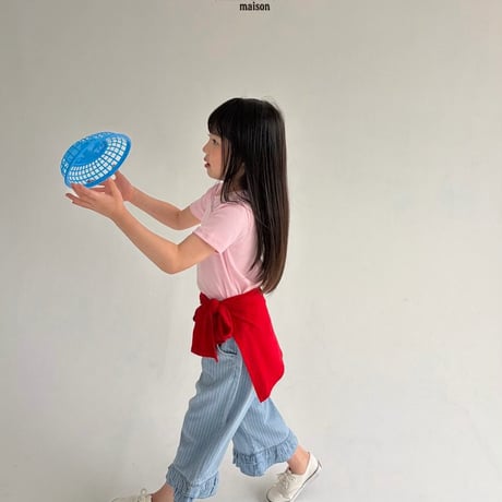 saintdoll/101. peuty fril denim pants S-XL
