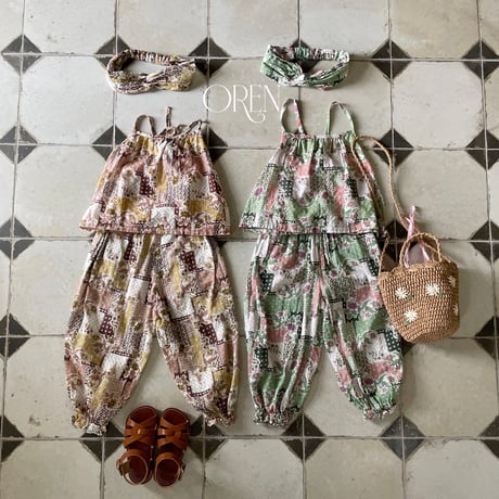 oren/41. maru string sleeveless updown set S-XL