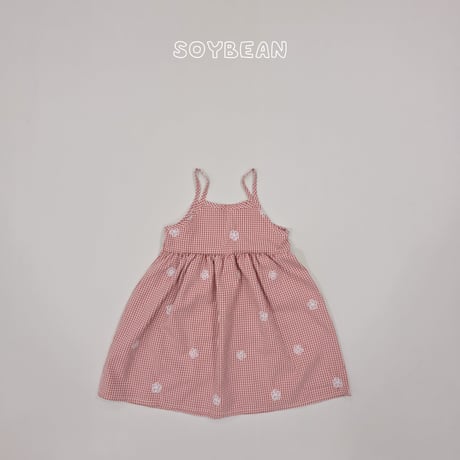 soybean/79. plan ) flower check one-piece XS-XL