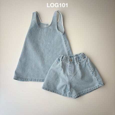 log101/92. st denim one-piece S-XL