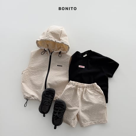 bonito/79. high vest zip-up set JS-JM
