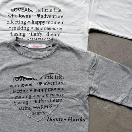 bunnypowder/77. warm heart T-shirt 2XL-4XL