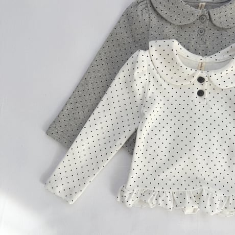 aladin/9. yomi collar dot T-shirt XS-XL
