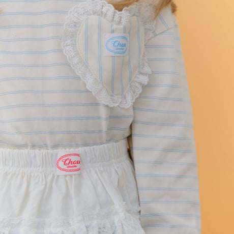 chouchoushasha/19. Heart Stripe Tee XS-XL