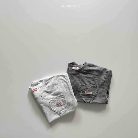 andbutter/39. Heart pocket Tee S-XL