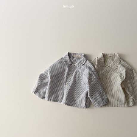 amigo/43. stripe shirt XS-XL