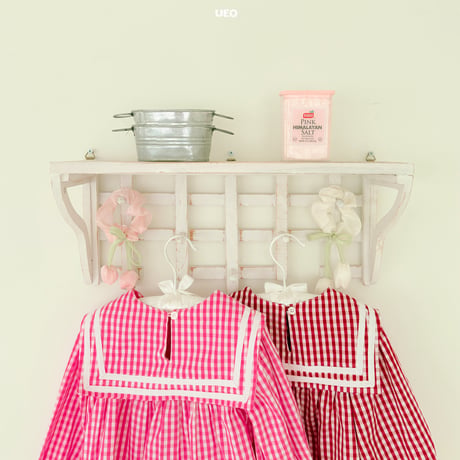 ueo/77. very check one-piece S-XL