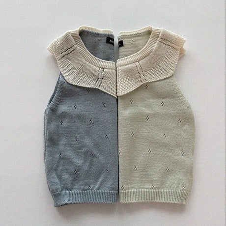 aosta/23. Knit Frill T S(1-2Y)-L(3-5Y)