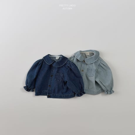 lindo/57. round collar denim jacket XS-XL