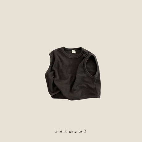 oatmeal/6. waffle vest XS-XL