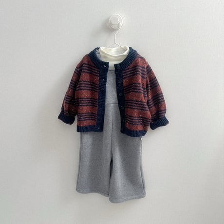 minirobe/27.  Four Line Knit Cardigan  S-XL