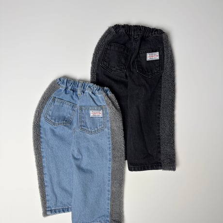 andbutter/58. Sherpa Line Denim Pants XS-XL