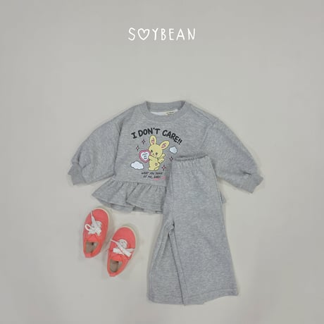 soybean/116. plan ) bunny fril wide updown set XS-XL