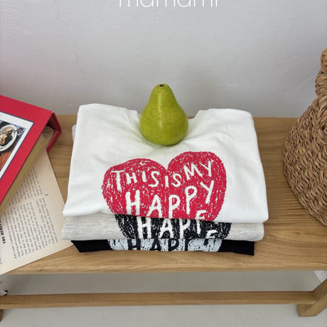 mamami/41. happy heart T-shirt FREE
