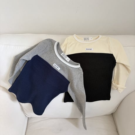 saintdoll/20. color Block T-shirt JS-JL