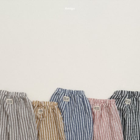 amigo/29. lapping stripe pants XS-XL