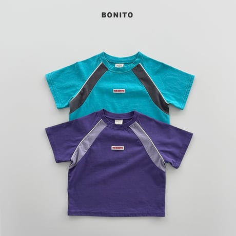 bonito/76. raglan side color tee? 12M-XL