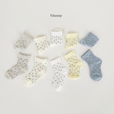 vbunny/13. fril socks set S(130-150)-L(180-210)