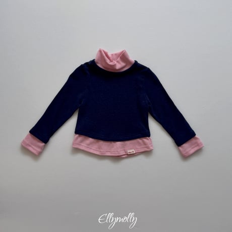 ellymolly/47. brush two color pollar T-shirt 13-15