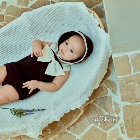 milkbalm/3. ribbon ( without hat) swimsuit S(1-2Y)-L(5-6Y)