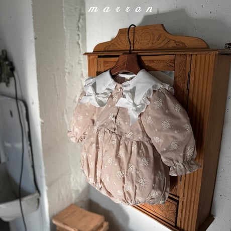 marron/14. peuty ribbon suit 6M-18M