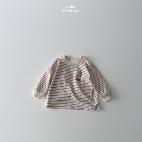 lindo/67. bear label T-shirt XS-XL