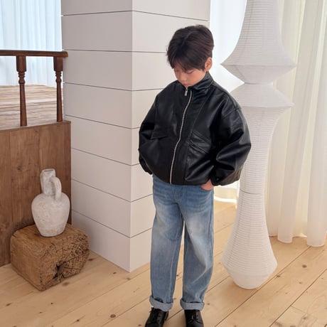 fromi/78. High Neck Leather Jacket? JS-JL