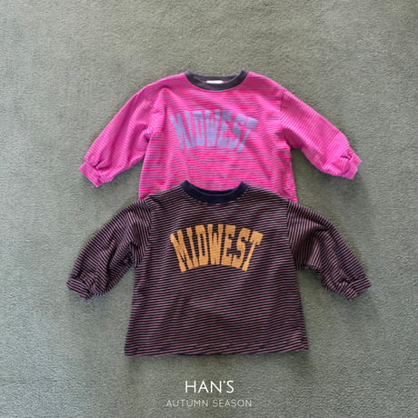 hans/35. cotton stripe T-shirt XS-XL