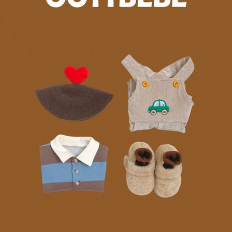 oottbebe/43. kids auto denim ( velloa gimo ) overalls XS(0-1Y)-XL(4-5Y)