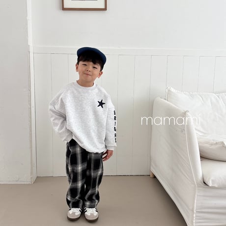 mamami/35. mono check P  XS-XL