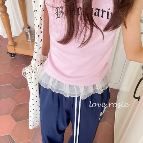 loverosie/149. Hem lace fril sleeveless top 3XL