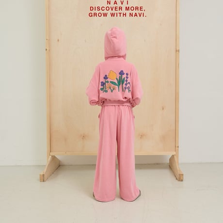 navi/50. flower hood zipup S-XL