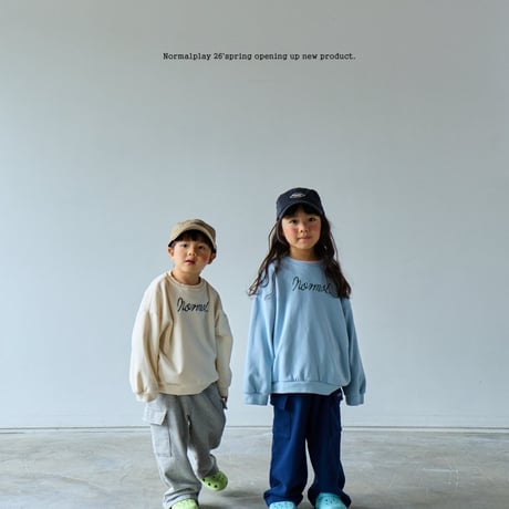 normalplay/39. wave embroidery man-to-man JS-JM
