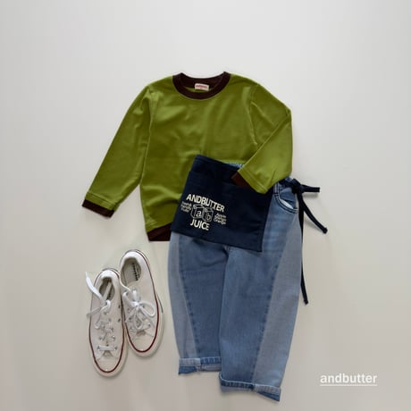 andbutter/74. CurvedDenim Pants JS-JM