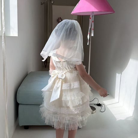 aiai/60. white Veil princess set ) dress 90-130