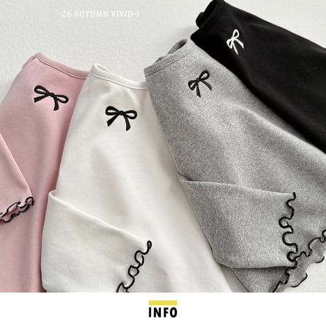 vividi/143. ribbon span nalrari T-shirt XS-XL